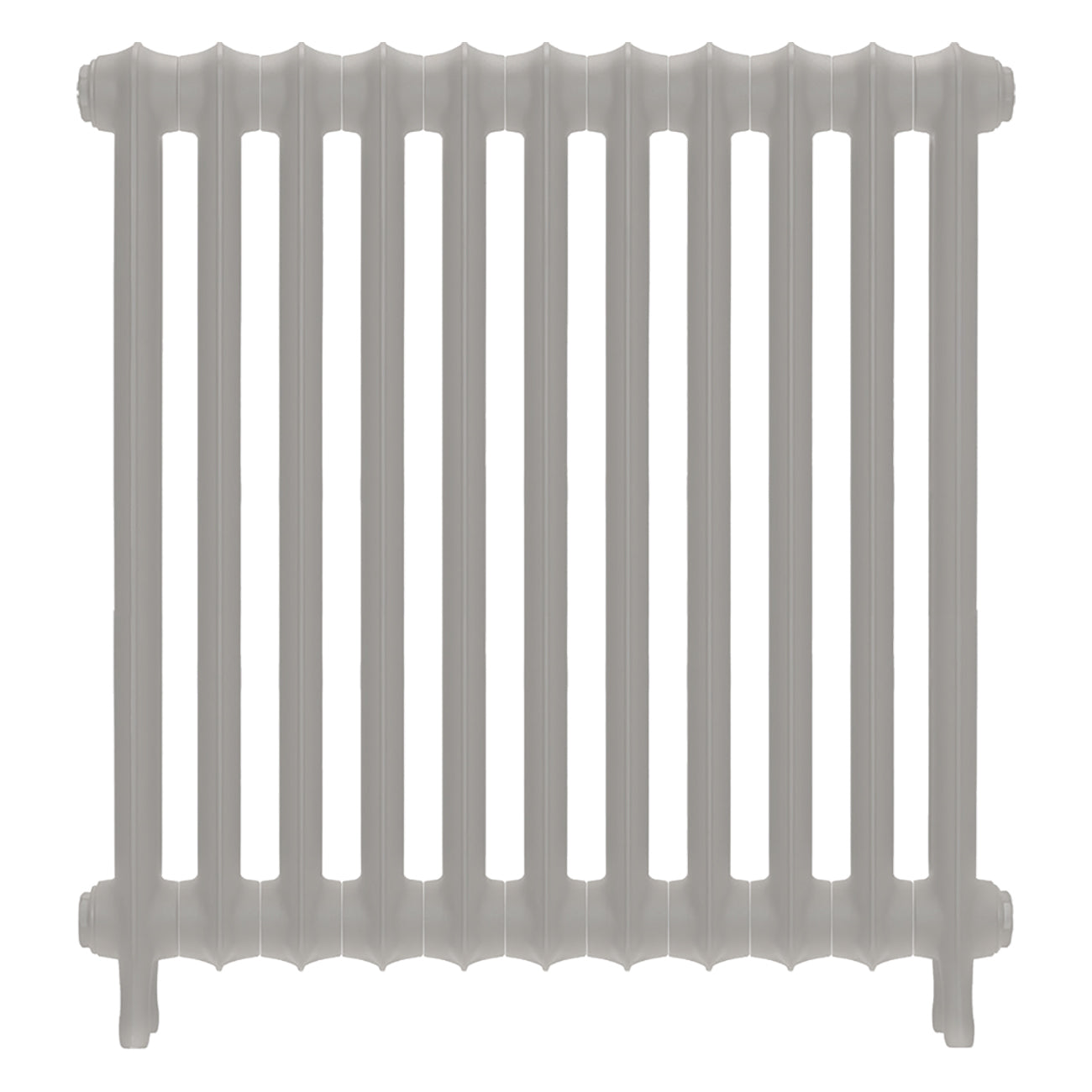 Emmeline I - Pebble Grey Cast Iron Column Radiator H807mm x W762mm 1 Column - Wall Hung