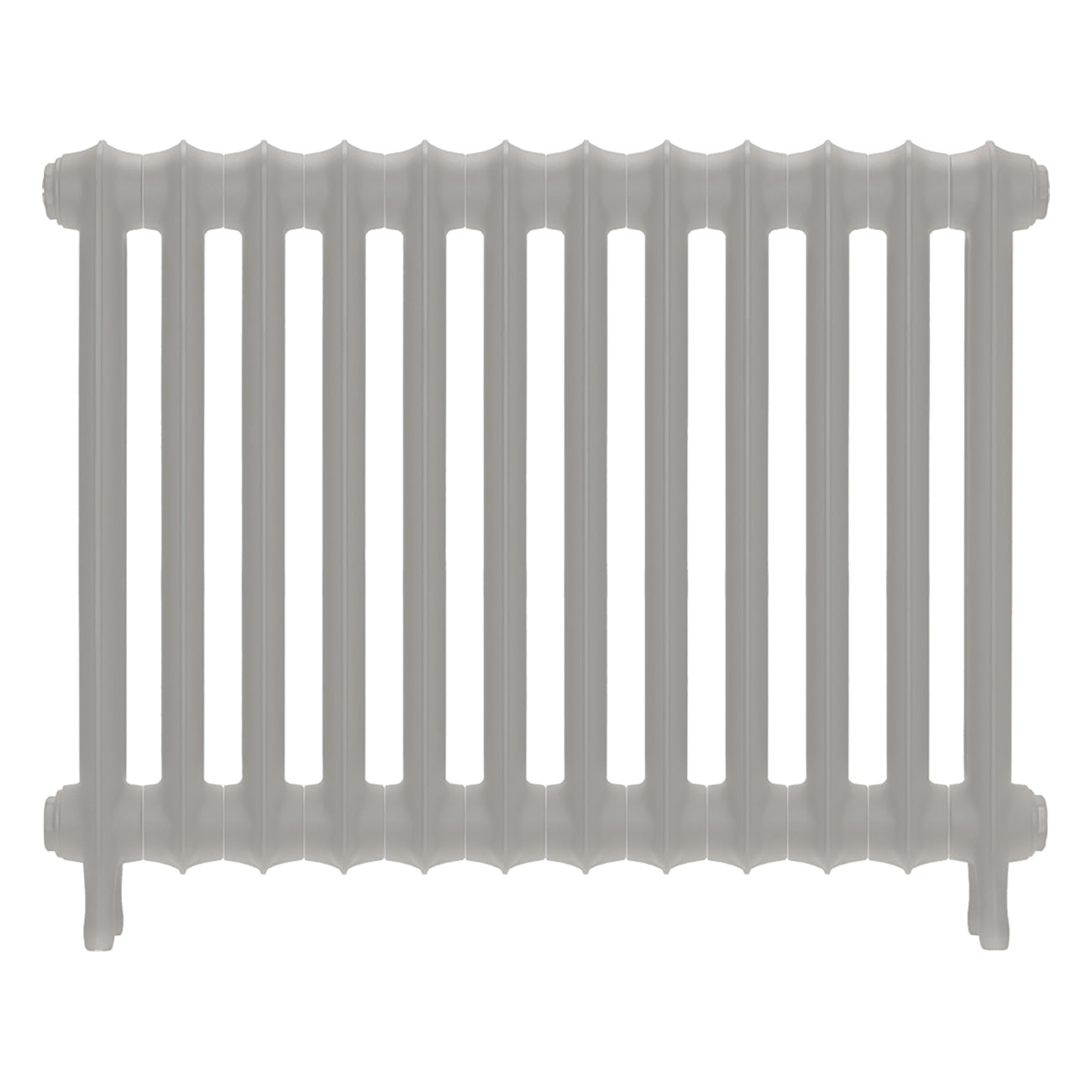 Emmeline I - Pebble Grey Cast Iron Column Radiator H607mm x W828mm 1 Column - Wall Hung
