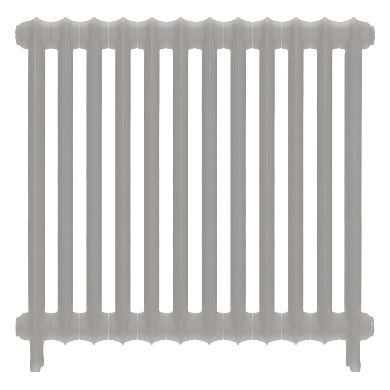 Emmeline I - Pebble Grey Cast Iron Column Radiator H807mm x W828mm 1 Column - Wall Hung