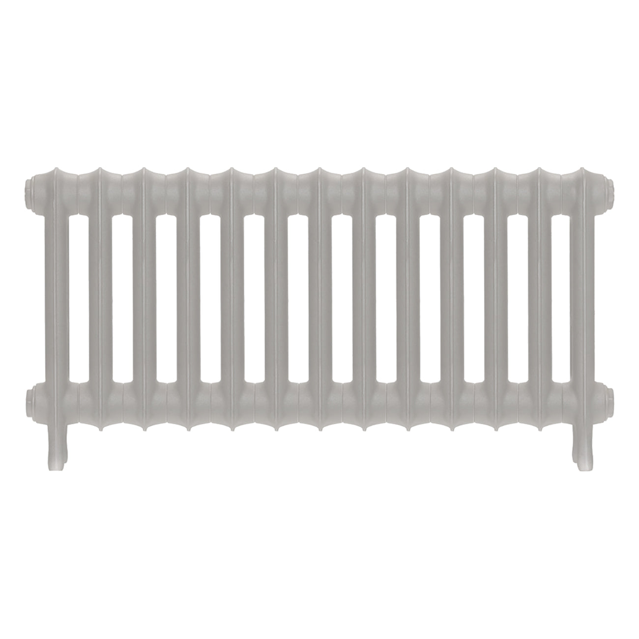 Emmeline I - Pebble Grey Cast Iron Column Radiator H407mm x W895mm 1 Column - Wall Hung