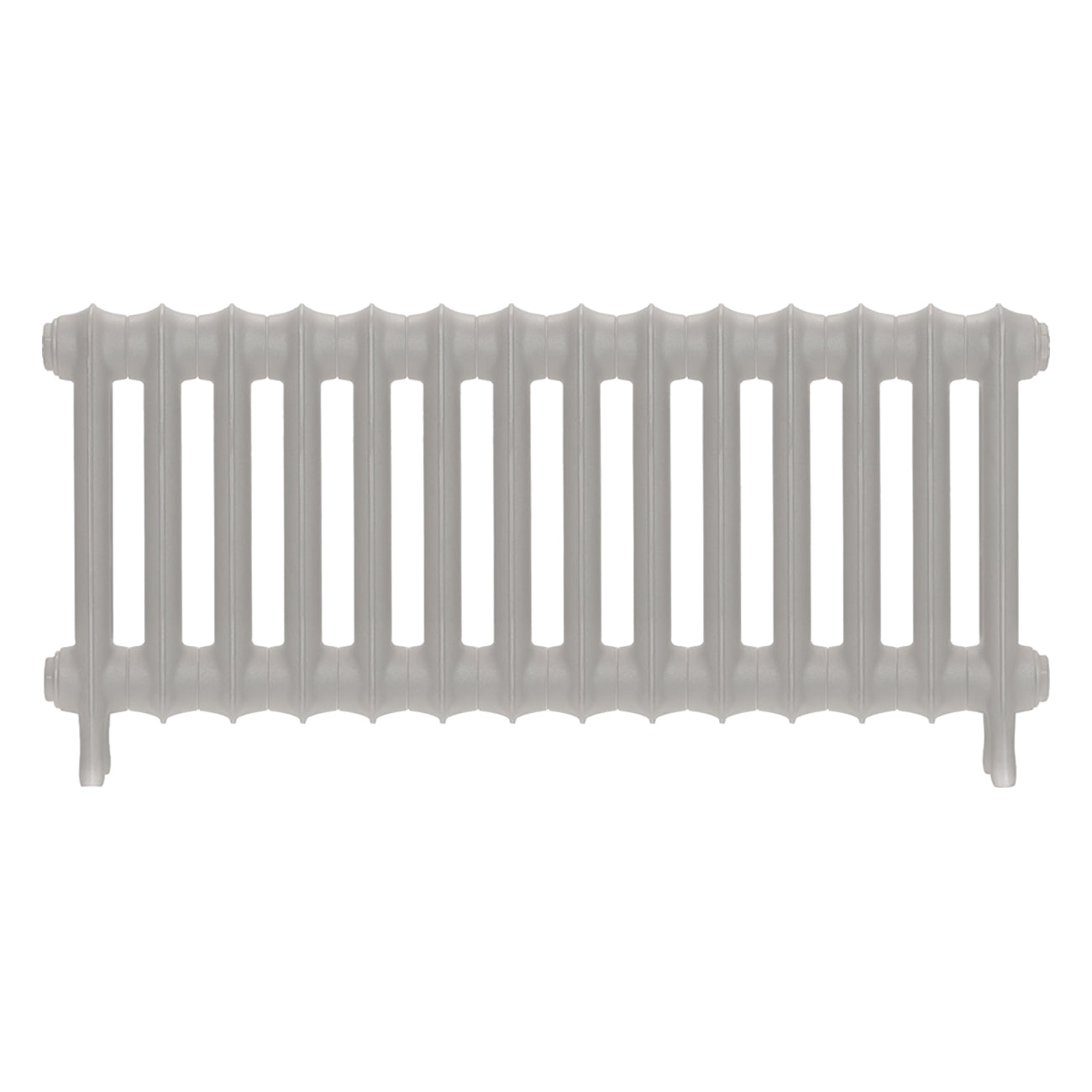 Emmeline I - Pebble Grey Cast Iron Column Radiator H407mm x W961mm 1 Column - Wall Hung