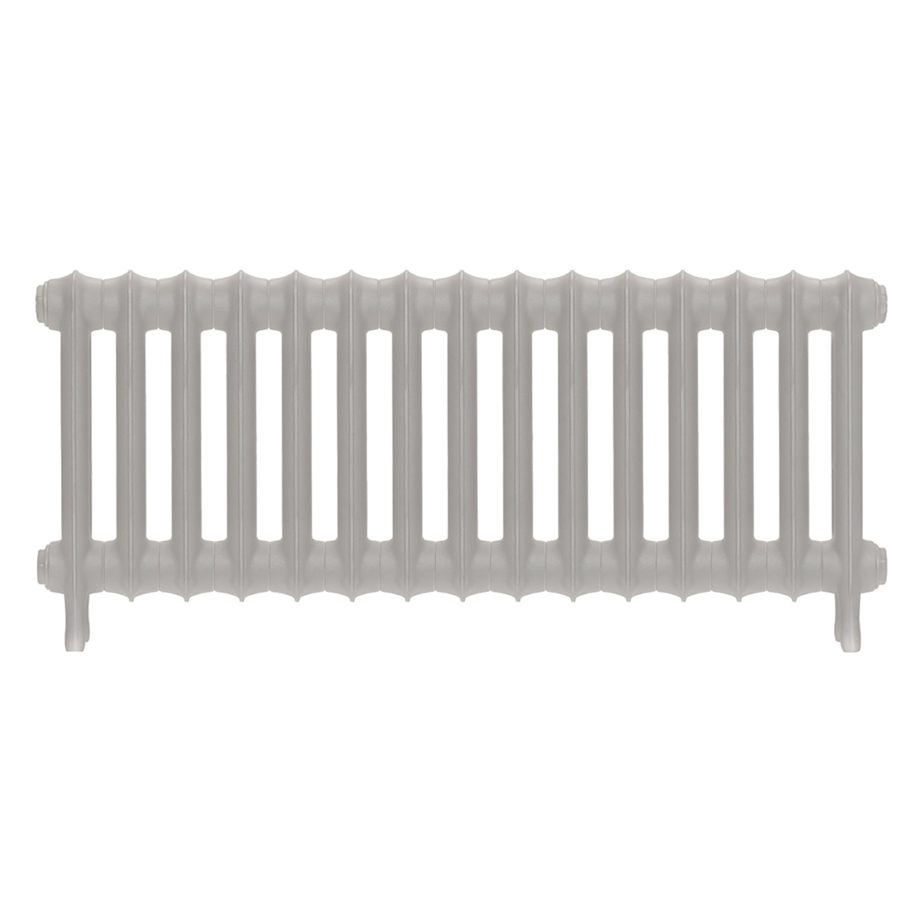 Emmeline I - Pebble Grey Cast Iron Column Radiator H407mm x W1028mm 1 Column - Wall Hung
