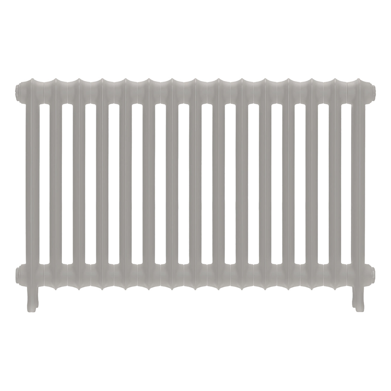 Emmeline I - Pebble Grey Cast Iron Column Radiator H607mm x W1028mm 1 Column - Wall Hung