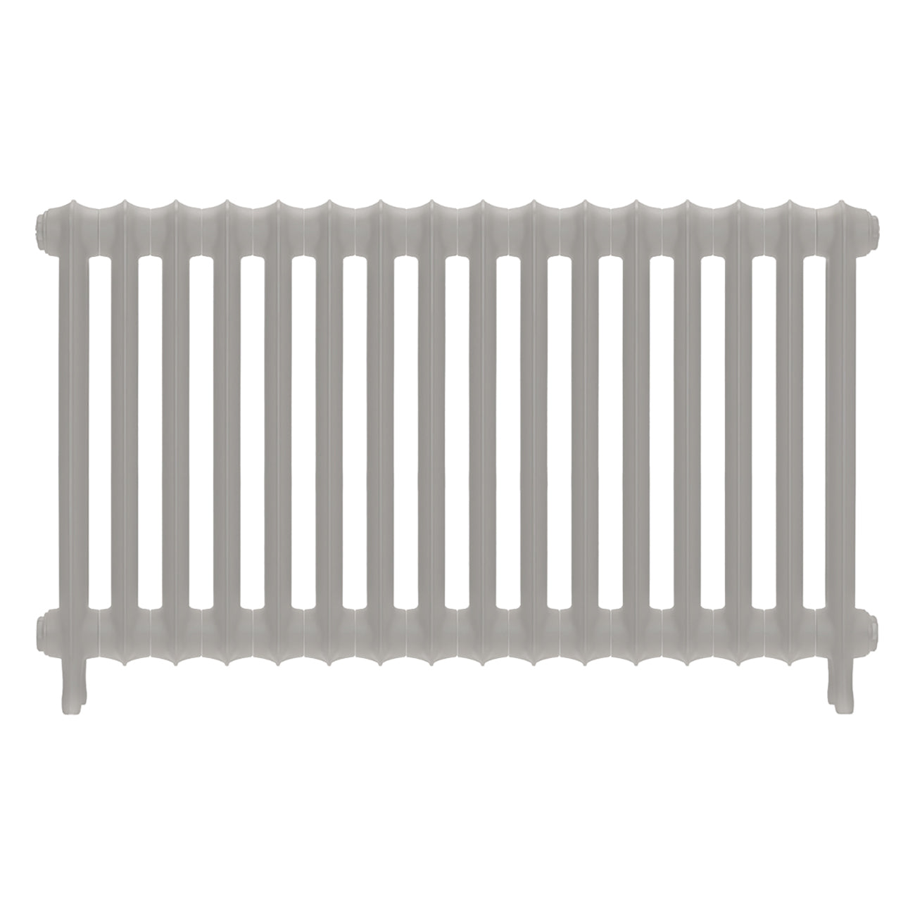 Emmeline I - Pebble Grey Cast Iron Column Radiator H607mm x W1094mm 1 Column - Wall Hung
