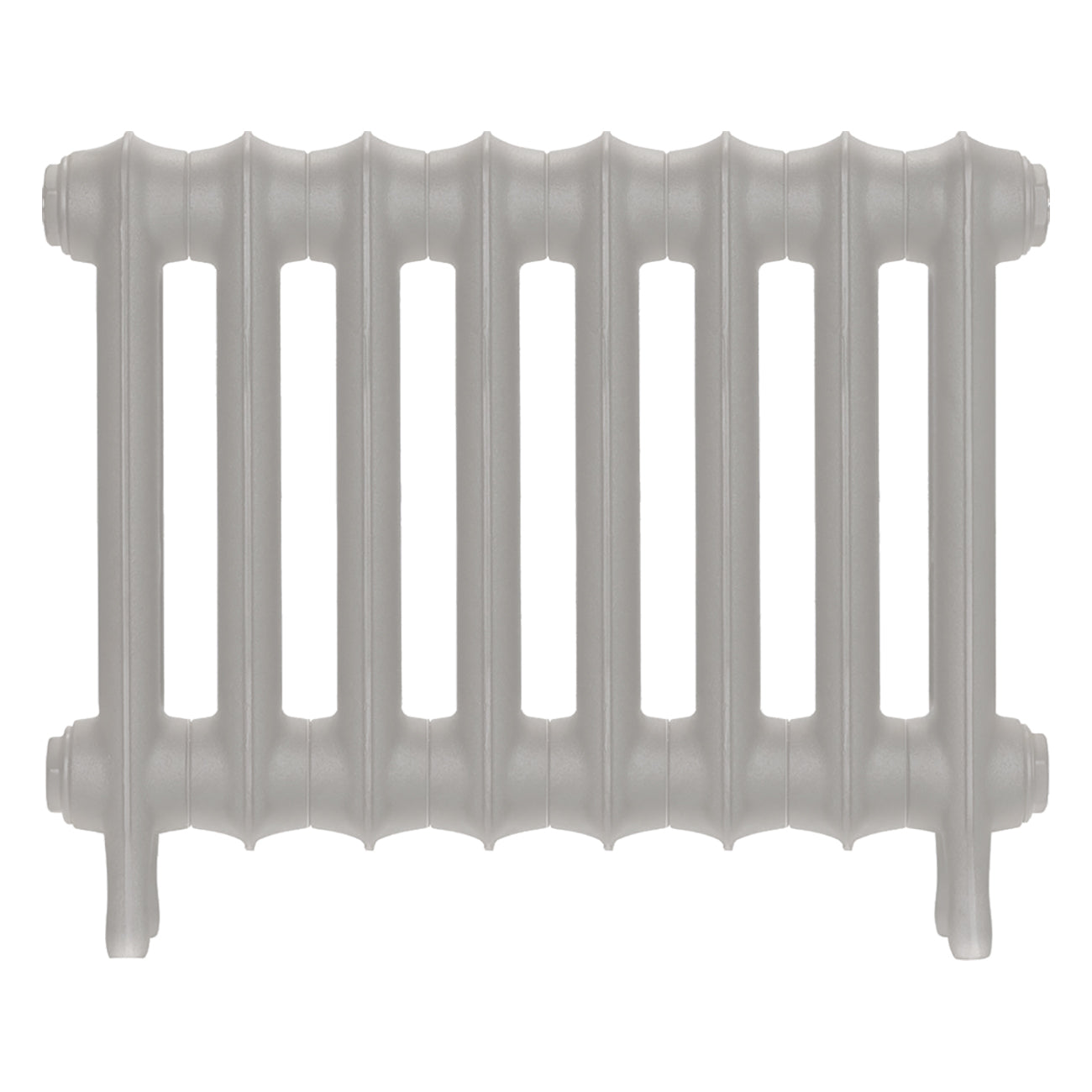 Emmeline I - Pebble Grey Cast Iron Column Radiator H407mm x W562mm 1 Column - Wall Hung
