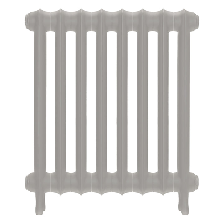 Emmeline I - Pebble Grey Cast Iron Column Radiator H607mm x W562mm 1 Column - Wall Hung