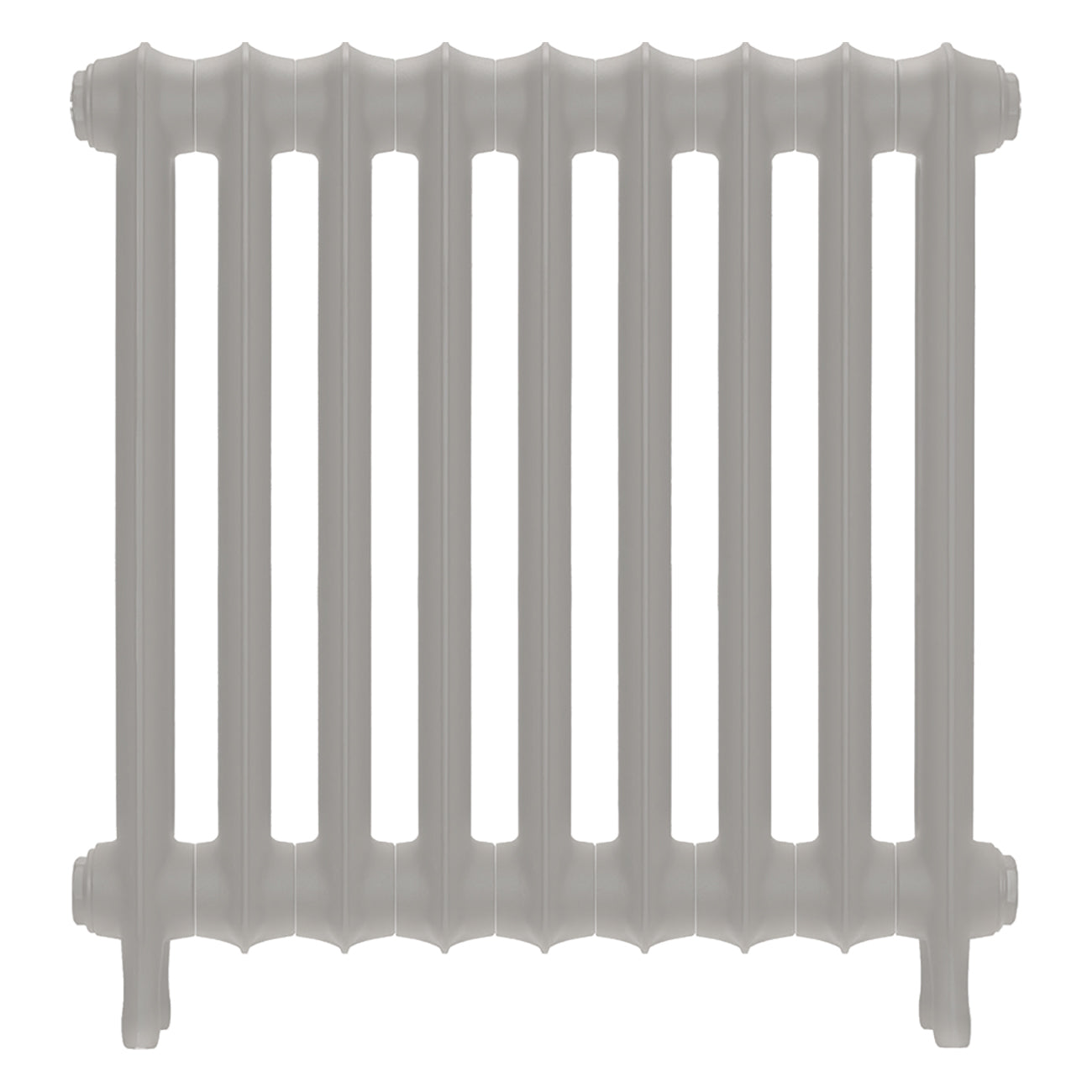 Emmeline I - Pebble Grey Cast Iron Column Radiator H607mm x W629mm 1 Column - Wall Hung