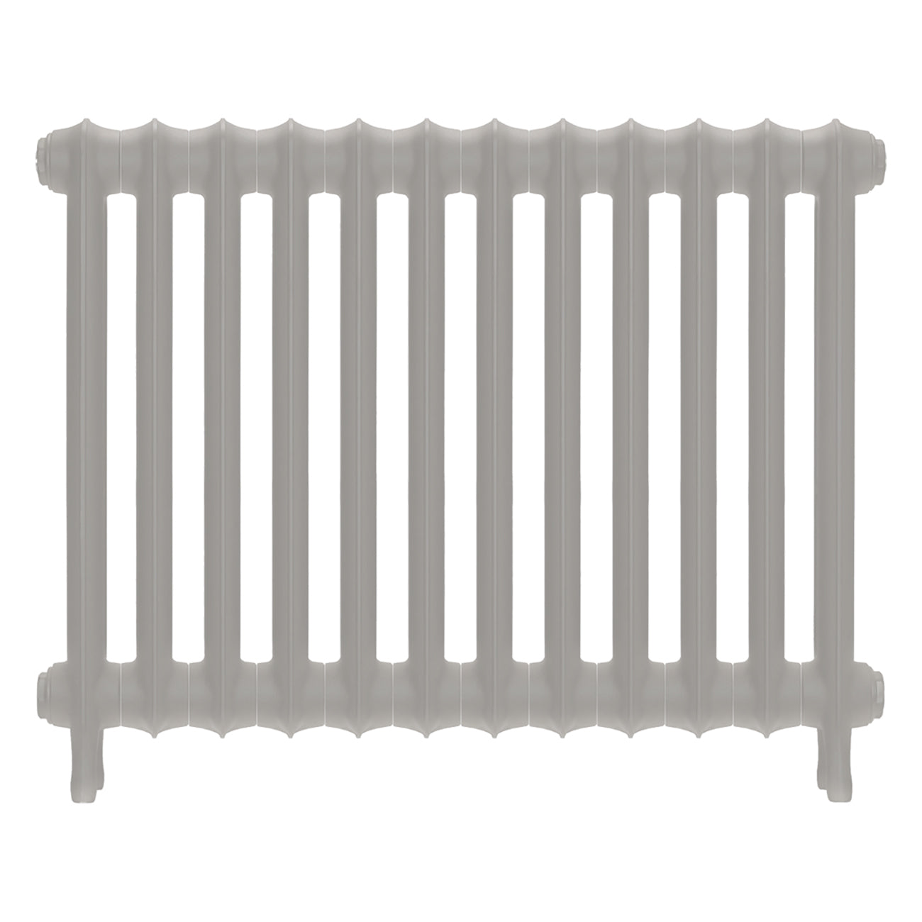 Emmeline II - Pebble Grey Cast Iron Column Radiator H613mm x W828mm 2 Column - Wall Hung