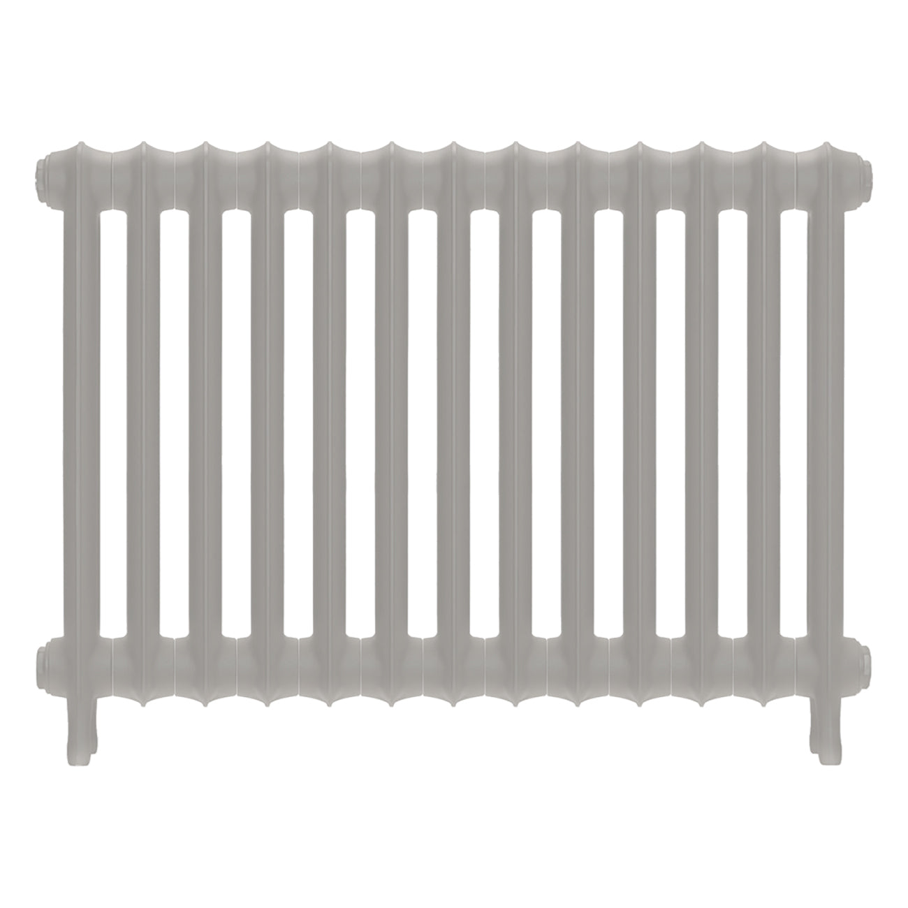 Emmeline II - Pebble Grey Cast Iron Column Radiator H613mm x W895mm 2 Column - Wall Hung