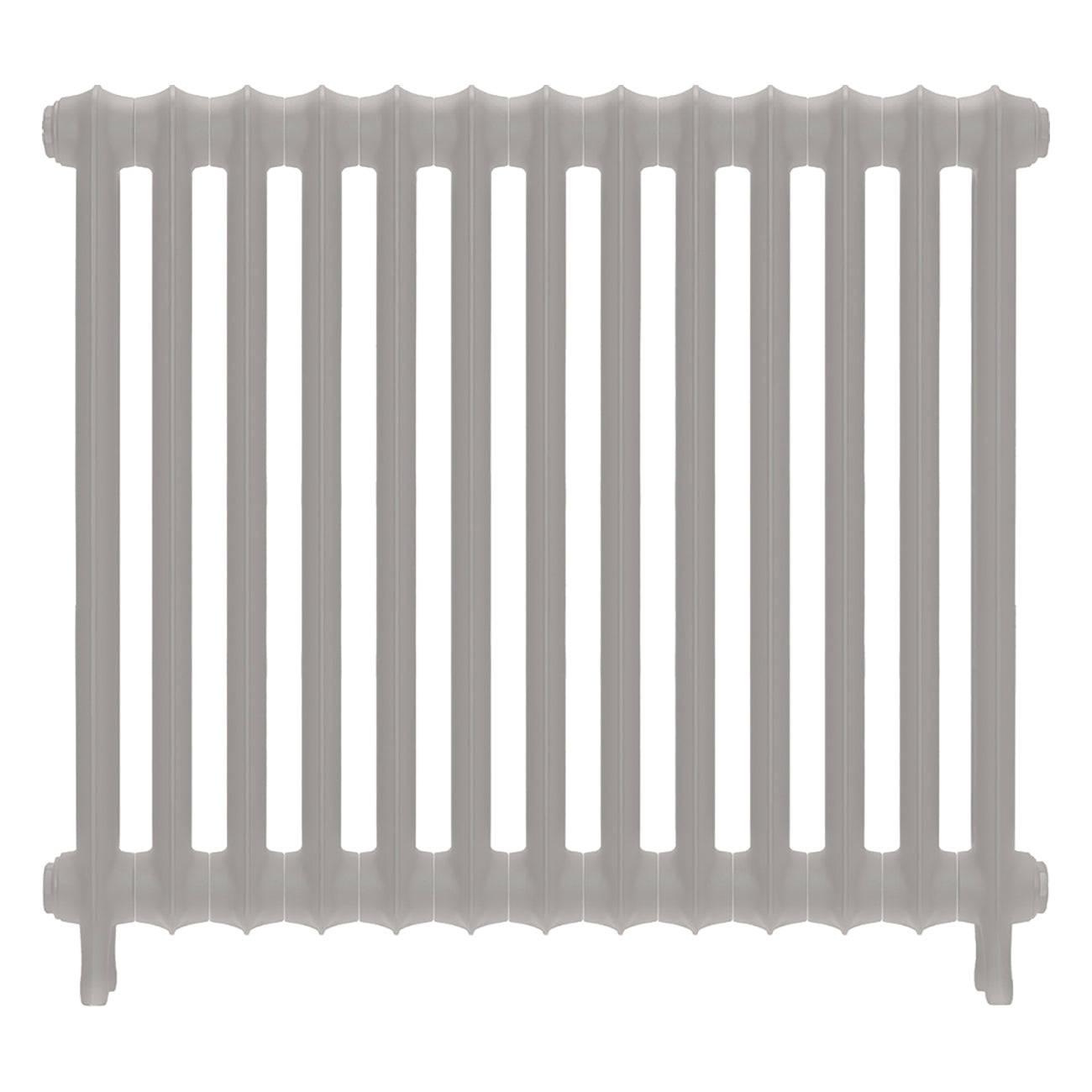 Emmeline II - Pebble Grey Cast Iron Column Radiator H813mm x W895mm 2 Column - Wall Hung
