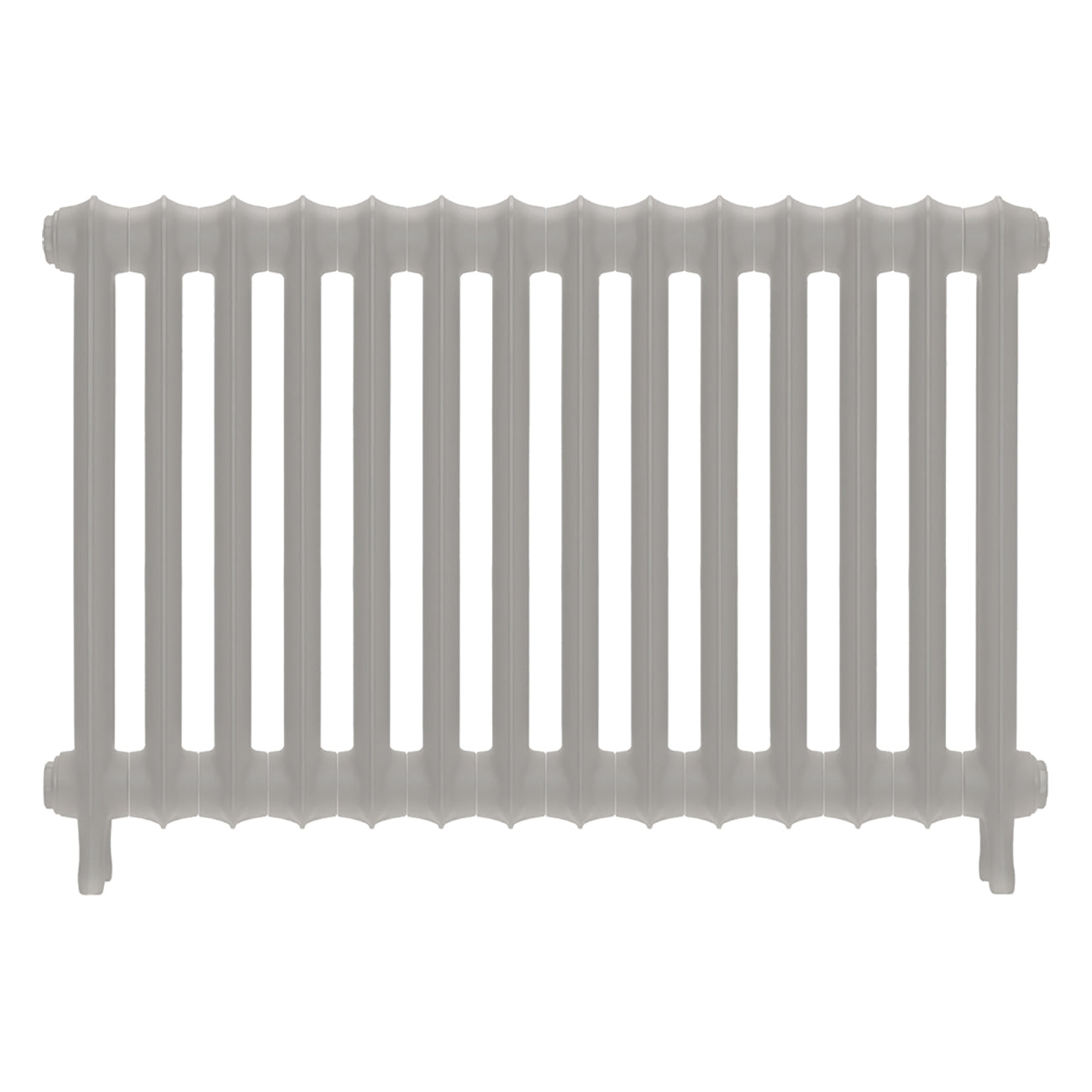 Emmeline II - Pebble Grey Cast Iron Column Radiator H613mm x W961mm 2 Column - Wall Hung