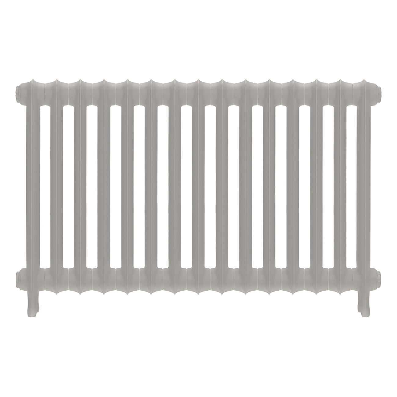 Emmeline II - Pebble Grey Cast Iron Column Radiator H613mm x W1028mm 2 Column - Wall Hung