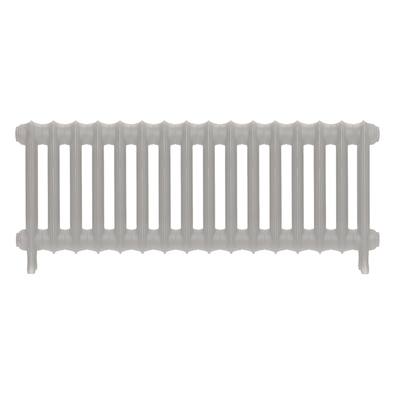 Emmeline II - Pebble Grey Cast Iron Column Radiator H413mm x W1094mm 2 Column - Wall Hung
