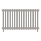 Emmeline II - Pebble Grey Cast Iron Column Radiator H613mm x W1094mm 2 Column - Wall Hung