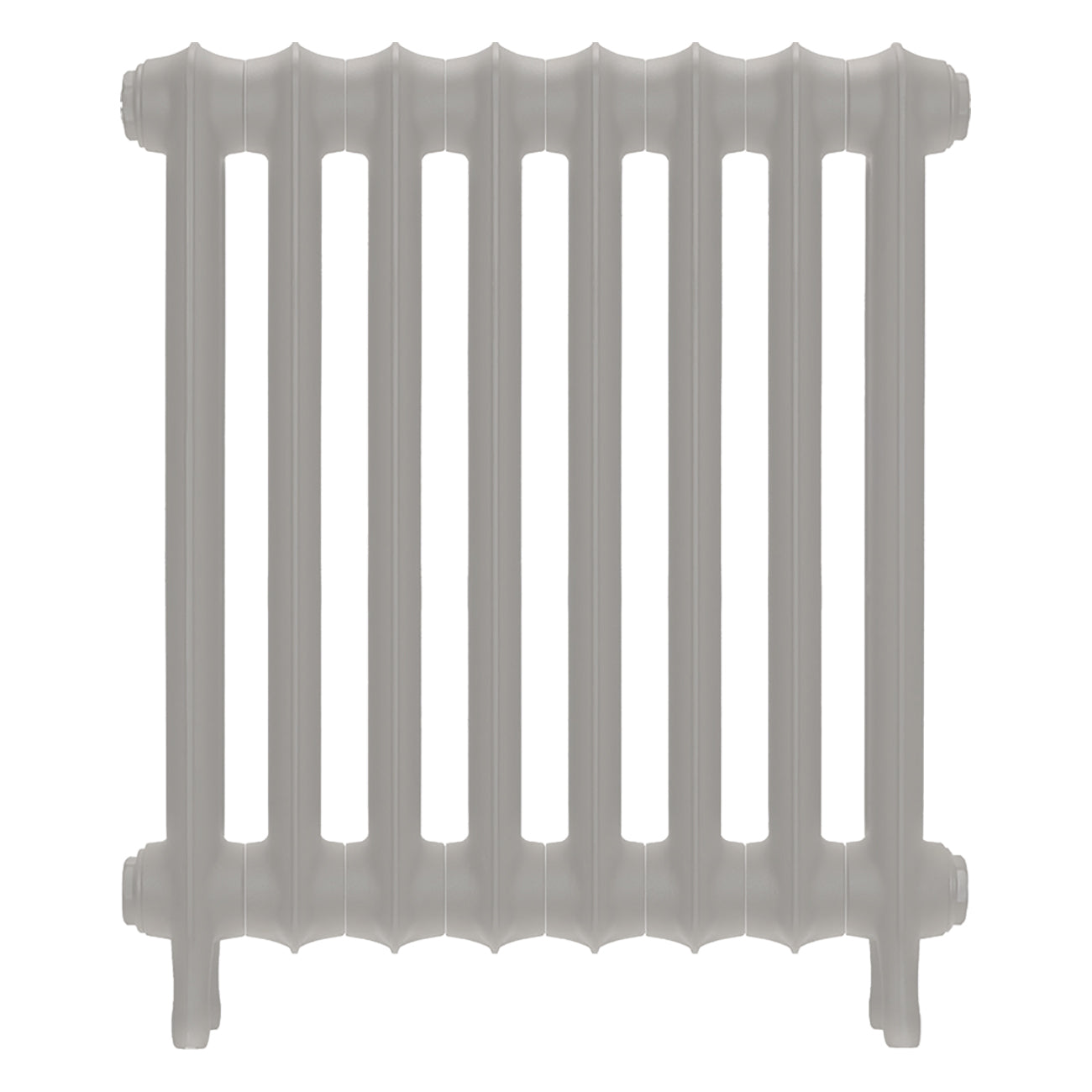 Emmeline II - Pebble Grey Cast Iron Column Radiator H613mm x W562mm 2 Column - Wall Hung