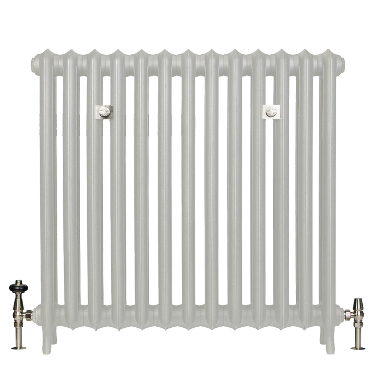 Emmeline II - Pebble Grey Cast Iron Column Radiator H870mm x W629mm 2 Column - Floor Standing