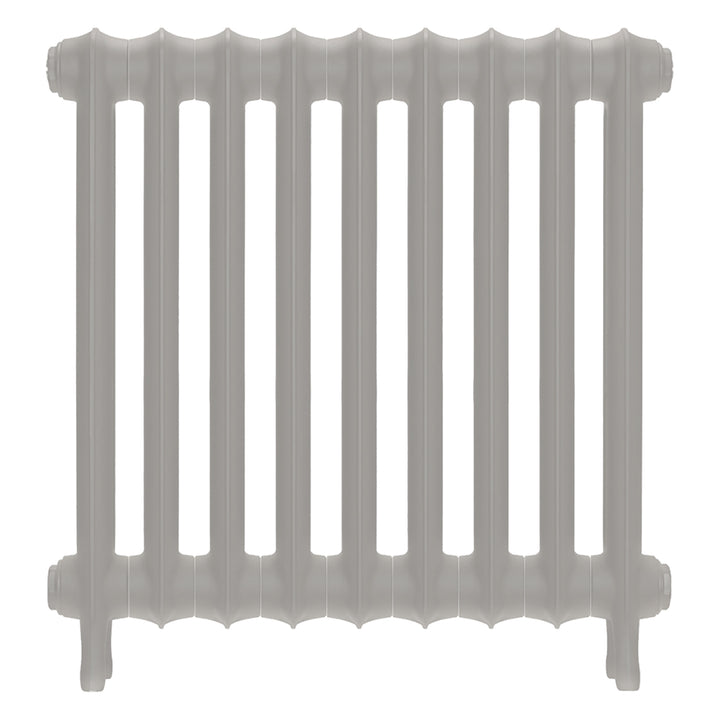 Emmeline II - Pebble Grey Cast Iron Column Radiator H613mm x W629mm 2 Column - Wall Hung
