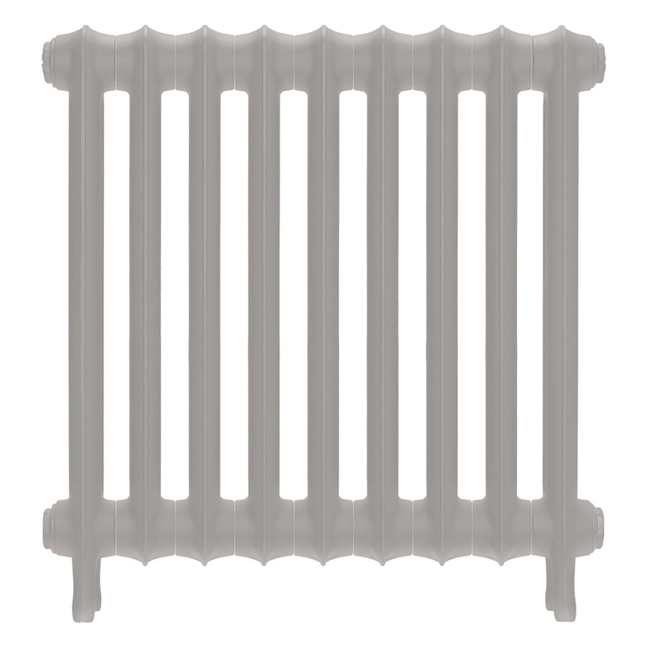 Emmeline III - Pebble Grey Cast Iron Column Radiator H616mm x W629mm 3 Column - Wall Hung