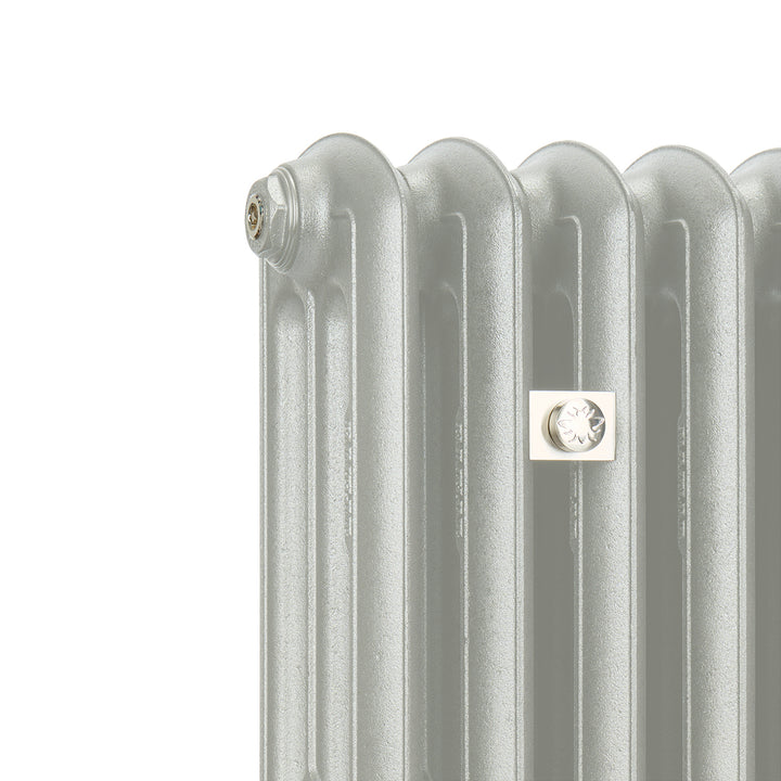 Emmeline III - Pebble Grey Cast Iron Column Radiator H416mm x W429mm 3 Column - Wall Hung