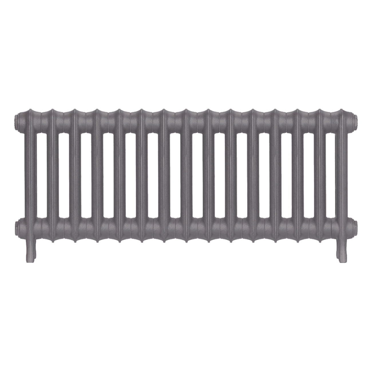 Emmeline I - Quartz Grey Cast Iron Column Radiator H407mm x W1028mm 1 Column - Wall Hung