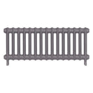 Emmeline I - Quartz Grey Cast Iron Column Radiator H407mm x W1028mm 1 Column - Wall Hung