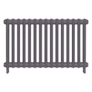 Emmeline I - Quartz Grey Cast Iron Column Radiator H607mm x W1028mm 1 Column - Wall Hung