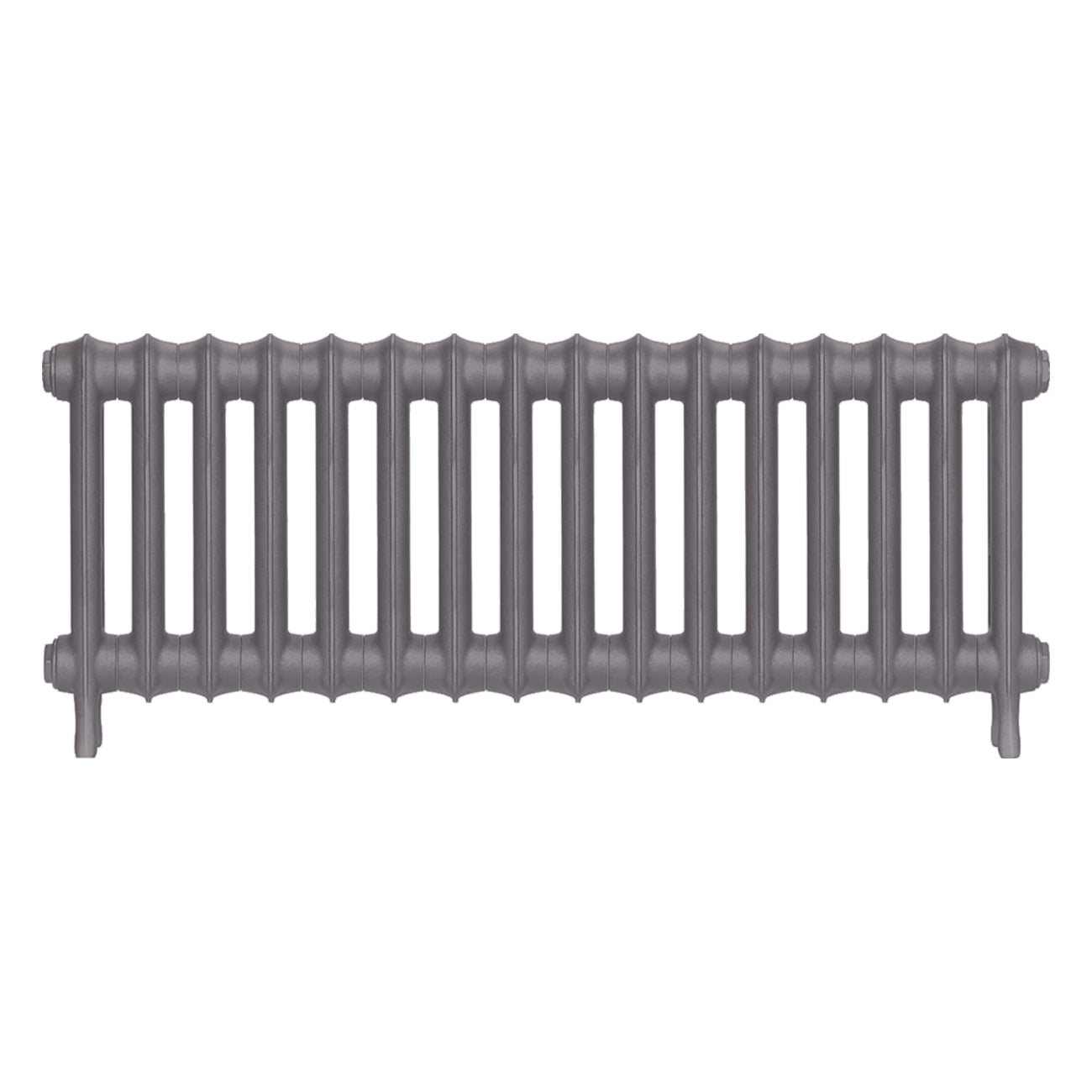 Emmeline I - Quartz Grey Cast Iron Column Radiator H407mm x W1094mm 1 Column - Wall Hung
