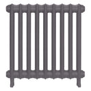Emmeline I - Quartz Grey Cast Iron Column Radiator H607mm x W629mm 1 Column - Wall Hung