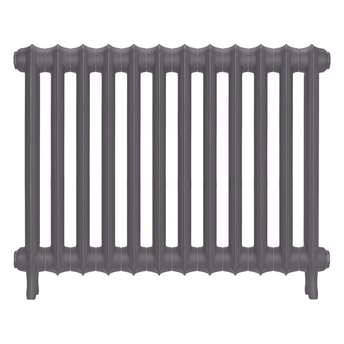 Emmeline II - Quartz Grey Cast Iron Column Radiator H613mm x W828mm 2 Column - Wall Hung