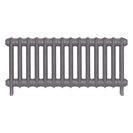 Emmeline II - Quartz Grey Cast Iron Column Radiator H413mm x W961mm 2 Column - Wall Hung