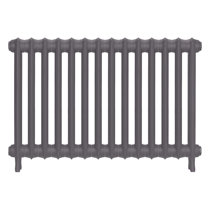 Emmeline II - Quartz Grey Cast Iron Column Radiator H613mm x W961mm 2 Column - Wall Hung
