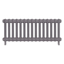Emmeline II - Quartz Grey Cast Iron Column Radiator H413mm x W1028mm 2 Column - Wall Hung