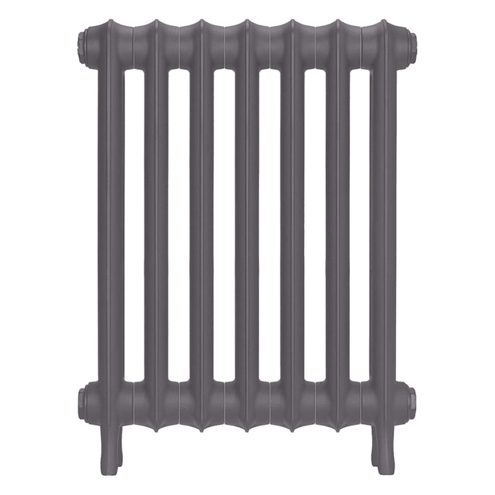 Emmeline II - Quartz Grey Cast Iron Column Radiator H613mm x W496mm 2 Column - Wall Hung