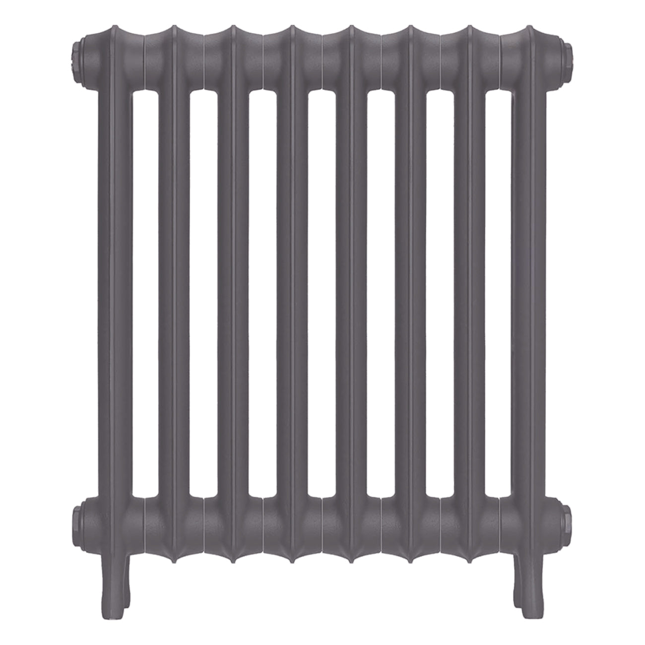 Emmeline II - Quartz Grey Cast Iron Column Radiator H613mm x W562mm 2 Column - Wall Hung