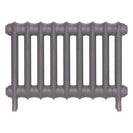 Emmeline II - Quartz Grey Cast Iron Column Radiator H413mm x W629mm 2 Column - Wall Hung
