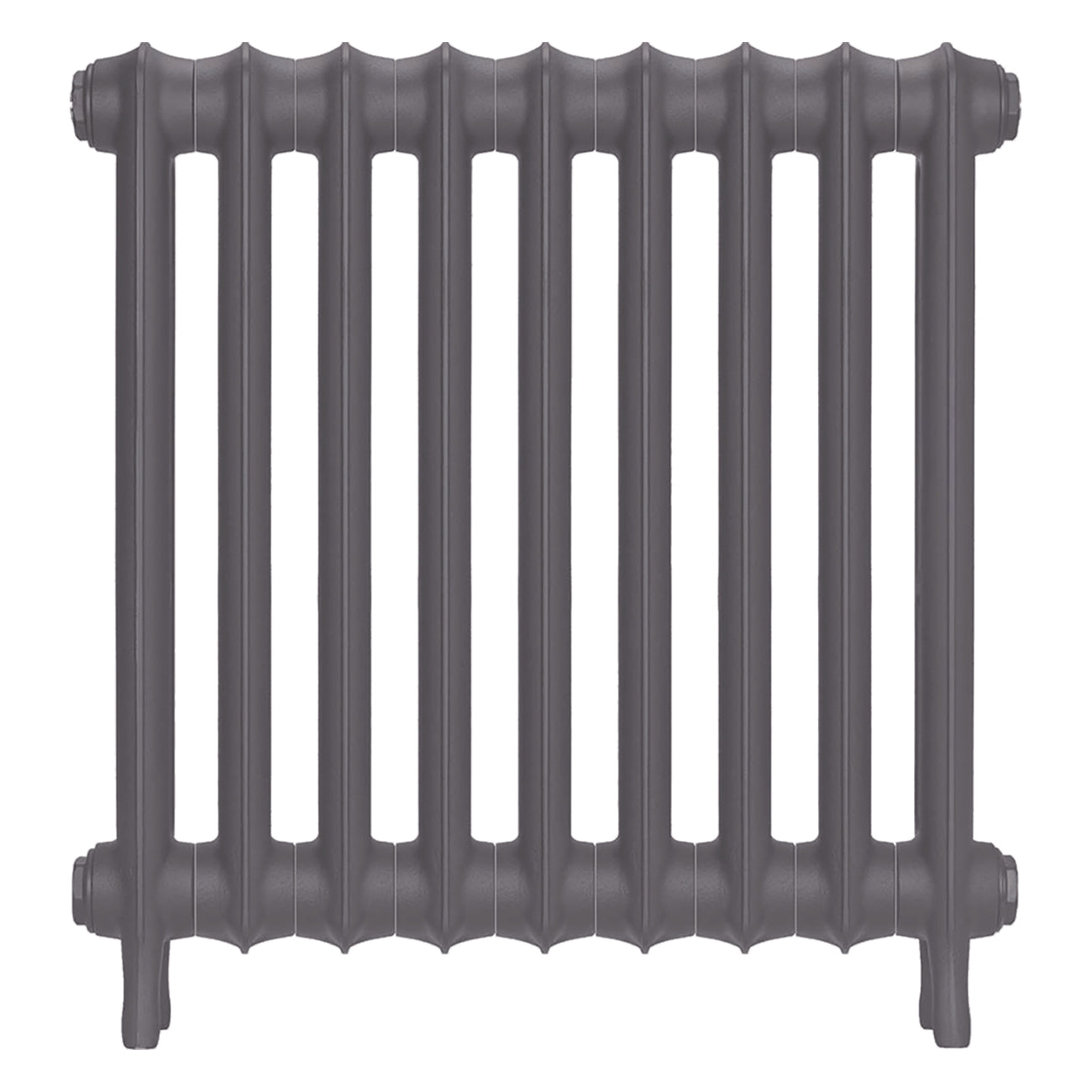 Emmeline II - Quartz Grey Cast Iron Column Radiator H613mm x W629mm 2 Column - Wall Hung