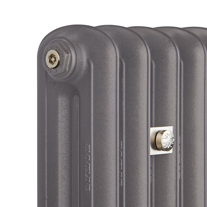 Emmeline II - Quartz Grey Cast Iron Column Radiator H413mm x W230mm 2 Column - Wall Hung