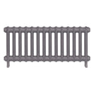 Emmeline III - Quartz Grey Cast Iron Column Radiator H416mm x W961mm 3 Column - Wall Hung