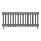 Emmeline III - Quartz Grey Cast Iron Column Radiator H416mm x W1028mm 3 Column - Wall Hung