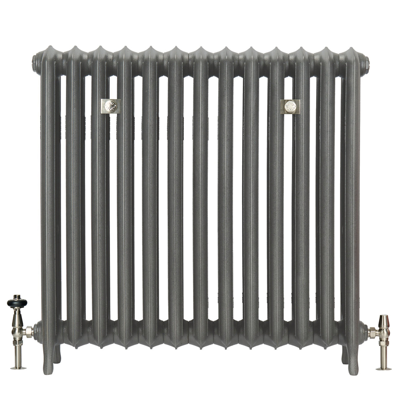 Emmeline III - Quartz Grey Cast Iron Column Radiator H870mm x W429mm 3 Column - Floor Standing