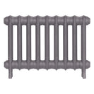 Emmeline III - Quartz Grey Cast Iron Column Radiator H416mm x W629mm 3 Column - Wall Hung