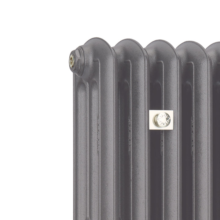 Emmeline III - Quartz Grey Cast Iron Column Radiator H416mm x W429mm 3 Column - Wall Hung