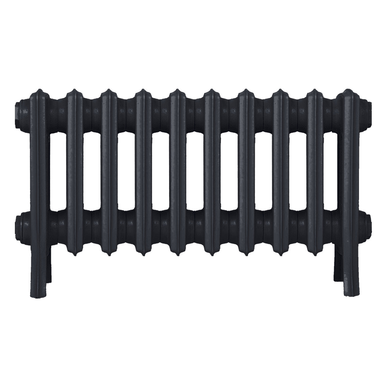 Grace - Astral Grey Dark Cast Iron Column Radiator H300mm x W635mm 4 Column - Wall Hung