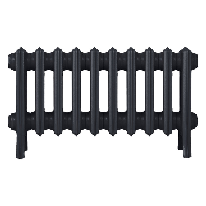 Grace - Astral Grey Dark Cast Iron Column Radiator H300mm x W635mm 4 Column - Wall Hung