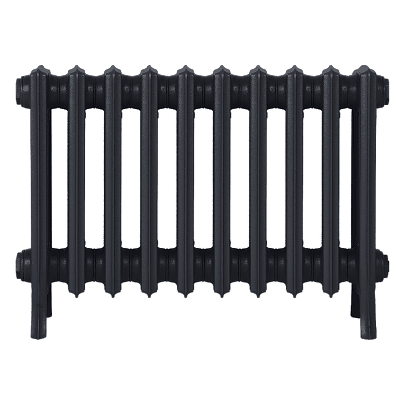 Grace - Astral Grey Dark Cast Iron Column Radiator H450mm x W635mm 4 Column - Wall Hung