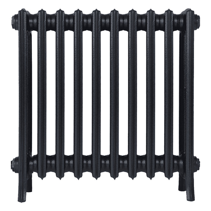 Grace - Astral Grey Dark Cast Iron Column Radiator H600mm x W635mm 4 Column - Wall Hung