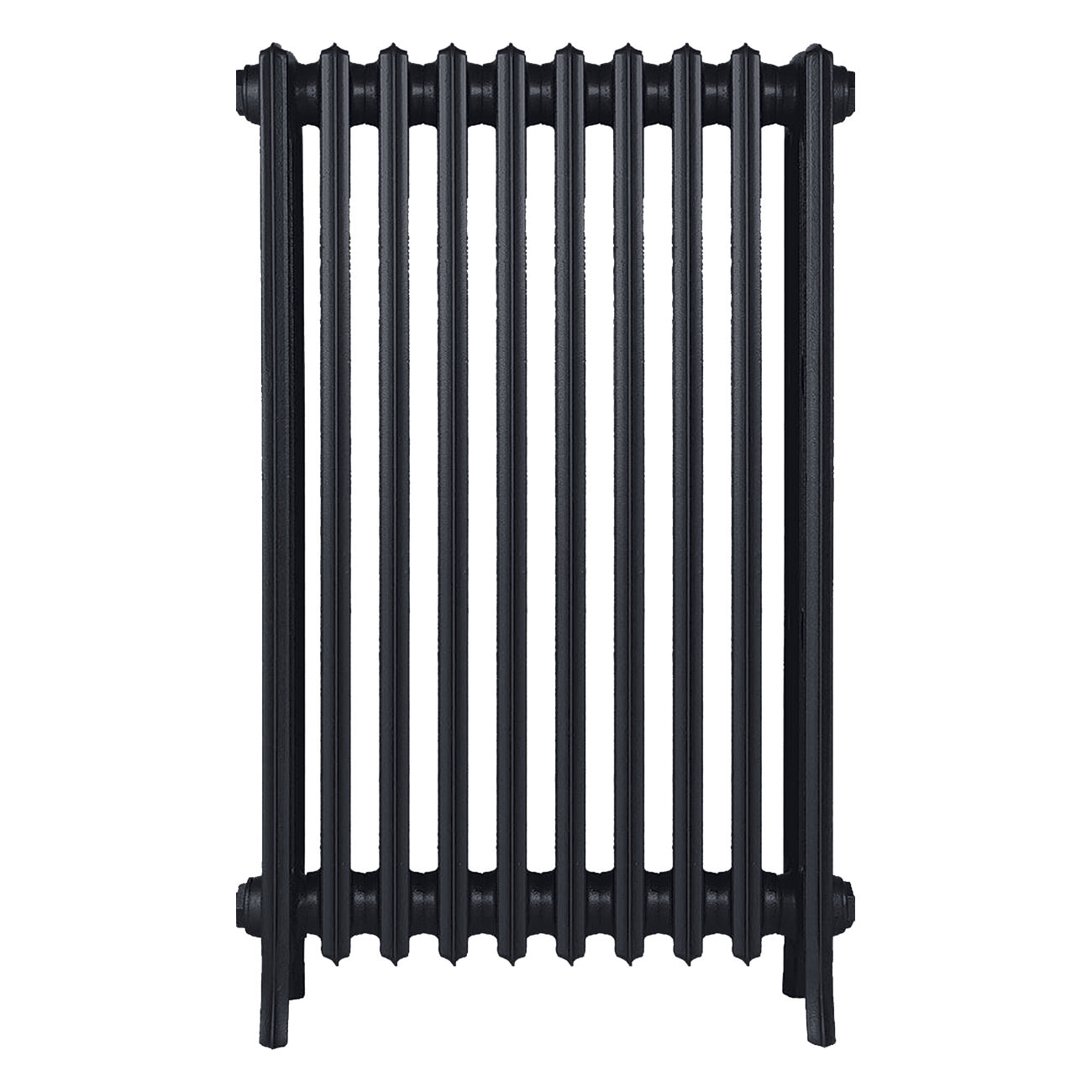 Grace - Astral Grey Dark Cast Iron Column Radiator H950mm x W635mm 4 Column - Floor Standing