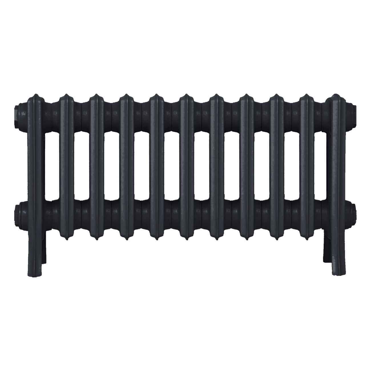 Grace - Astral Grey Dark Cast Iron Column Radiator H300mm x W696mm 4 Column - Wall Hung