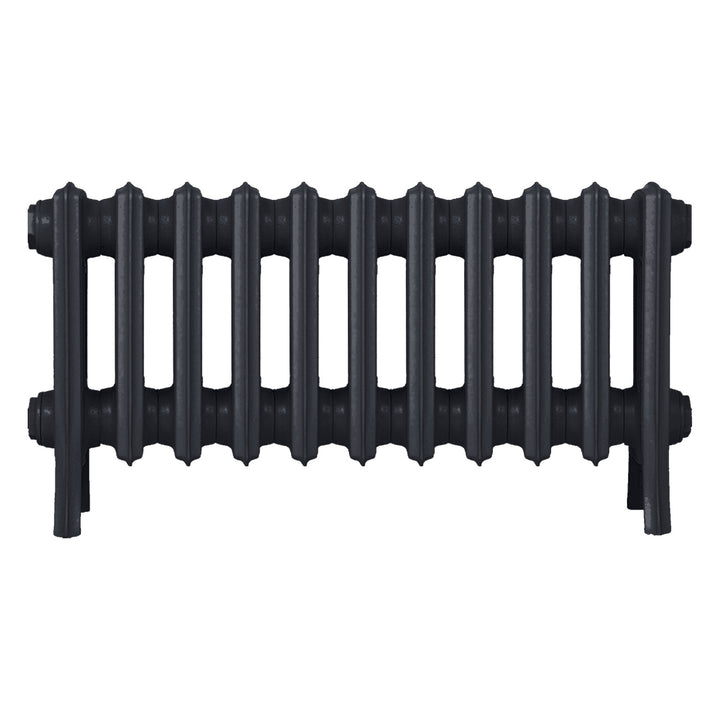 Grace - Astral Grey Dark Cast Iron Column Radiator H300mm x W696mm 4 Column - Wall Hung