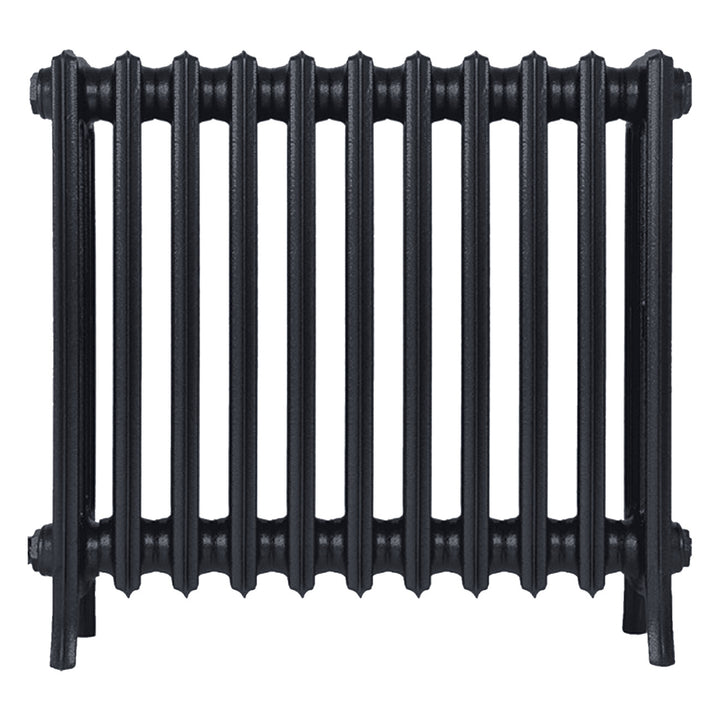 Grace - Astral Grey Dark Cast Iron Column Radiator H600mm x W696mm 4 Column - Wall Hung